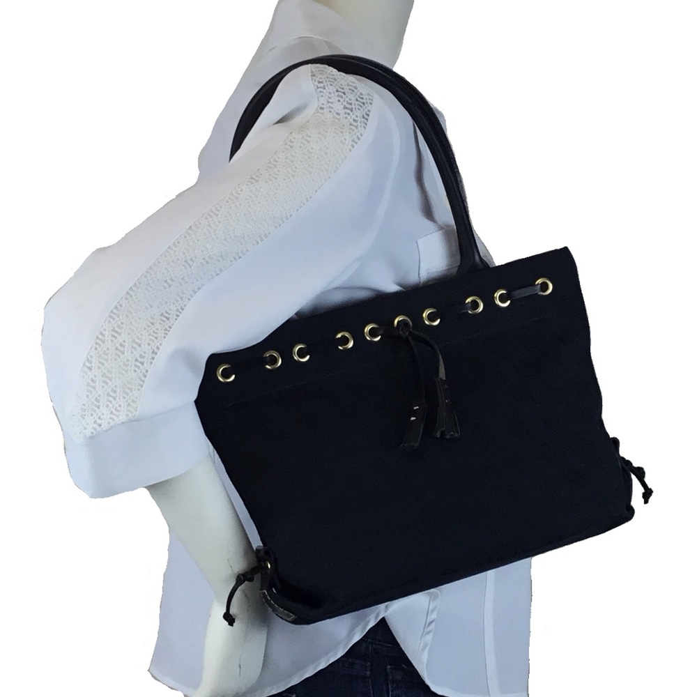 DOONEY & BOURKE vintage eyelet leather fabric bag